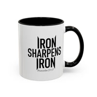 Load image into Gallery viewer, IRON SHARPENS IRON CERAMIC MUG