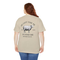Load image into Gallery viewer, HE LEFT THE 99 DESIGN ON THE BACK COTTON T-SHIRT