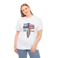 Load image into Gallery viewer, STAND FOR THE FLAG KNEEL COTTON T-SHIRT