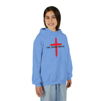 Load image into Gallery viewer, I CAN...BECAUSE I KNOW A GUY COTTON BLEND KIDS HOODIE