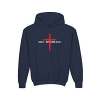 Load image into Gallery viewer, I CANT...BUT I KNOW A GUY COTTON BLEND KIDS HOODIE