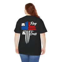 Load image into Gallery viewer, STAND FOR THE FLAG DESIGN ON THE BACK COTTON T-SHIRT