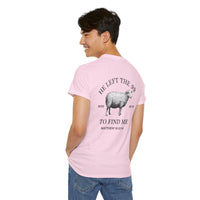 Load image into Gallery viewer, HE LEFT THE 99 DESIGN ON THE BACK COTTON T-SHIRT