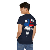 Load image into Gallery viewer, STAND FOR THE FLAG DESIGN ON THE BACK COTTON T-SHIRT