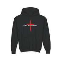 Load image into Gallery viewer, I CANT...BUT I KNOW A GUY COTTON BLEND KIDS HOODIE