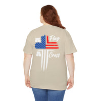 Load image into Gallery viewer, STAND FOR THE FLAG DESIGN ON THE BACK COTTON T-SHIRT