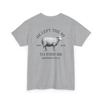 Load image into Gallery viewer, HE LEFT THE 99 DESIGN ON THE BACK COTTON T-SHIRT