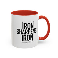 Load image into Gallery viewer, IRON SHARPENS IRON CERAMIC MUG