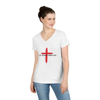 Load image into Gallery viewer, I CAN...BECAUSE I KNOW A GUT COTTON  V-NECK