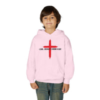 Load image into Gallery viewer, I CAN...BECAUSE I KNOW A GUY COTTON BLEND KIDS HOODIE