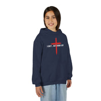 Load image into Gallery viewer, I CANT...BUT I KNOW A GUY COTTON BLEND KIDS HOODIE