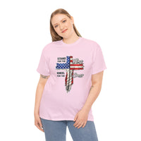 Load image into Gallery viewer, STAND FOR THE FLAG KNEEL COTTON T-SHIRT