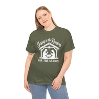 Load image into Gallery viewer, JESUS IS THE REASON COTTON T-SHIRT