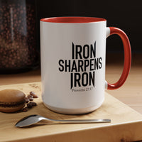 Load image into Gallery viewer, IRON SHARPENS IRON CERAMIC MUG