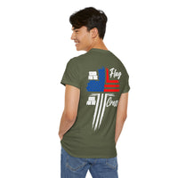 Load image into Gallery viewer, STAND FOR THE FLAG DESIGN ON THE BACK COTTON T-SHIRT