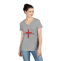 Load image into Gallery viewer, I CAN...BECAUSE I KNOW A GUT COTTON  V-NECK