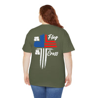 Load image into Gallery viewer, STAND FOR THE FLAG DESIGN ON THE BACK COTTON T-SHIRT