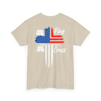 Load image into Gallery viewer, STAND FOR THE FLAG DESIGN ON THE BACK COTTON T-SHIRT