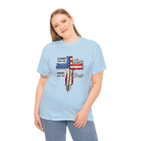 Load image into Gallery viewer, STAND FOR THE FLAG KNEEL COTTON T-SHIRT