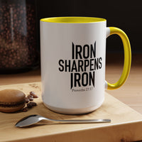 Load image into Gallery viewer, IRON SHARPENS IRON CERAMIC MUG
