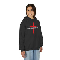 Load image into Gallery viewer, I CAN...BECAUSE I KNOW A GUY COTTON BLEND KIDS HOODIE