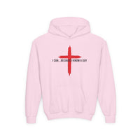 Load image into Gallery viewer, I CAN...BECAUSE I KNOW A GUY COTTON BLEND KIDS HOODIE