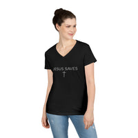 Load image into Gallery viewer, JESUS SAVES COTTON V-NECK
