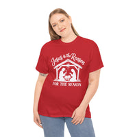 Load image into Gallery viewer, JESUS IS THE REASON COTTON T-SHIRT