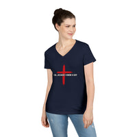 Load image into Gallery viewer, I CAN...BECAUSE I KNOW A GUT COTTON  V-NECK