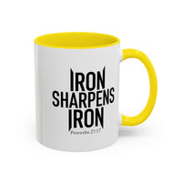Load image into Gallery viewer, IRON SHARPENS IRON CERAMIC MUG