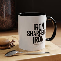 Load image into Gallery viewer, IRON SHARPENS IRON CERAMIC MUG