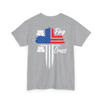 Load image into Gallery viewer, STAND FOR THE FLAG DESIGN ON THE BACK COTTON T-SHIRT