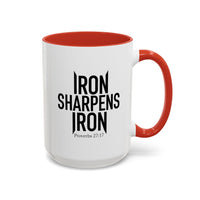 Load image into Gallery viewer, IRON SHARPENS IRON CERAMIC MUG
