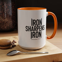 Load image into Gallery viewer, IRON SHARPENS IRON CERAMIC MUG