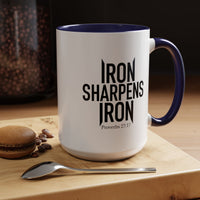 Load image into Gallery viewer, IRON SHARPENS IRON CERAMIC MUG