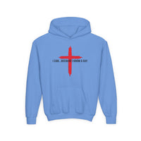 Load image into Gallery viewer, I CAN...BECAUSE I KNOW A GUY COTTON BLEND KIDS HOODIE