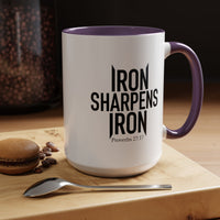 Load image into Gallery viewer, IRON SHARPENS IRON CERAMIC MUG