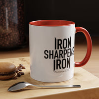Load image into Gallery viewer, IRON SHARPENS IRON CERAMIC MUG