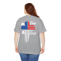 Load image into Gallery viewer, STAND FOR THE FLAG DESIGN ON THE BACK COTTON T-SHIRT