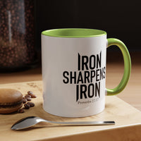 Load image into Gallery viewer, IRON SHARPENS IRON CERAMIC MUG