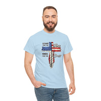 Load image into Gallery viewer, STAND FOR THE FLAG KNEEL COTTON T-SHIRT