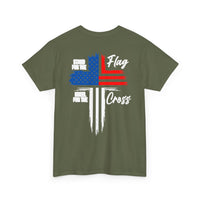 Load image into Gallery viewer, STAND FOR THE FLAG DESIGN ON THE BACK COTTON T-SHIRT