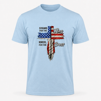 Load image into Gallery viewer, STAND FOR THE FLAG KNEEL COTTON T-SHIRT