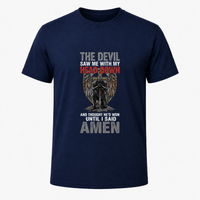 Load image into Gallery viewer, THE DEVIL SAW ME WITH MY HEAD DOWN COTTON T-SHIRT