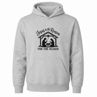 Load image into Gallery viewer, JESUS IS THE REASON COTTON BLEND HOODIE