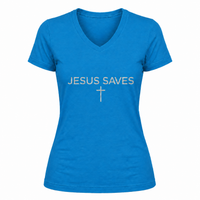 Load image into Gallery viewer, JESUS SAVES COTTON V-NECK