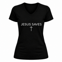 Load image into Gallery viewer, JESUS SAVES COTTON V-NECK