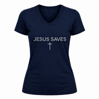 Load image into Gallery viewer, JESUS SAVES COTTON V-NECK